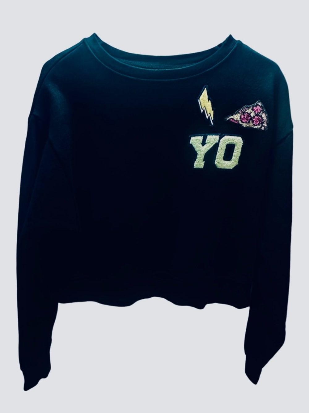 Mossimo Supply Co. Black Cropped Sweater